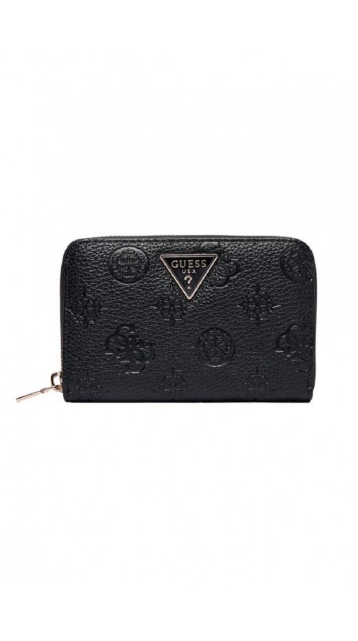 GUESS CRESIDIA II SLG MED ZIP AROUND ΠΟΡΤΟΦΟΛΙ ΓΥΝΑΙΚΕΙΟ BLACK