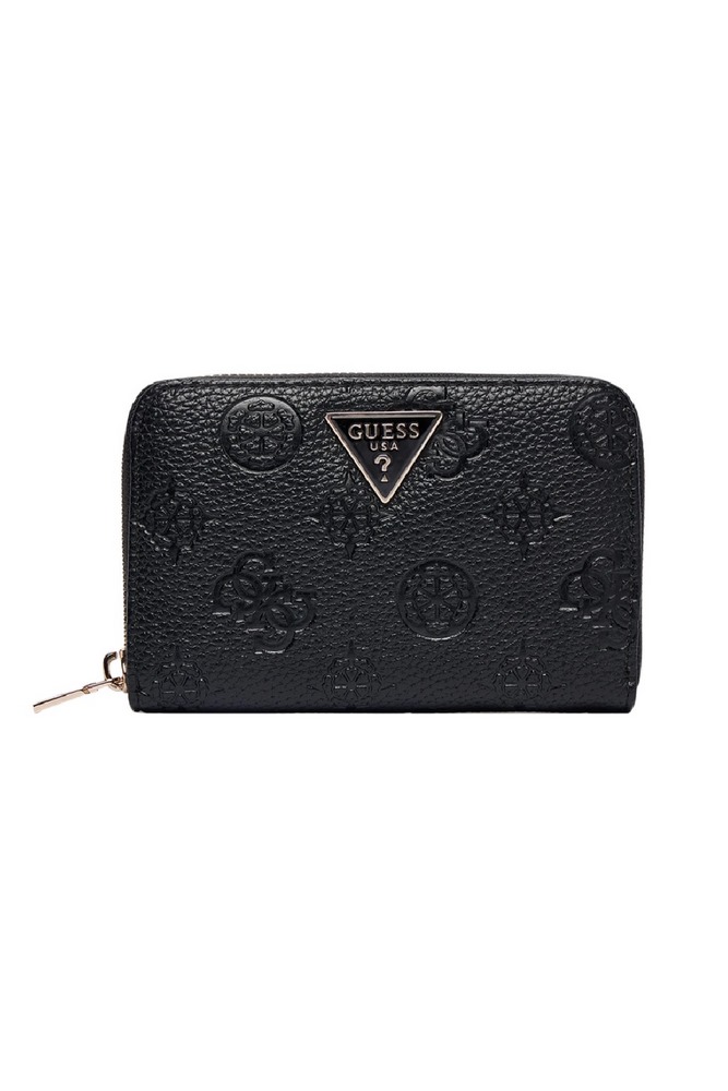 GUESS CRESIDIA II SLG MED ZIP AROUND ΠΟΡΤΟΦΟΛΙ ΓΥΝΑΙΚΕΙΟ BLACK