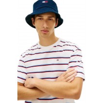 TOMMY JEANS RLX STRIPE SS T-SHIRT ΜΠΛΟΥΖΑ ΑΝΔΡΙΚΗ ECRU
