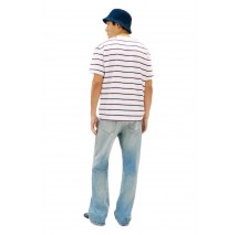 TOMMY JEANS RLX STRIPE SS T-SHIRT ΜΠΛΟΥΖΑ ΑΝΔΡΙΚΗ ECRU