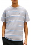 TOMMY JEANS RLX STRIPE SS T-SHIRT ΜΠΛΟΥΖΑ ΑΝΔΡΙΚΗ GREY