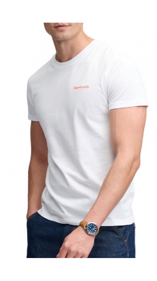 SUPERDRY ESSENTIAL COMPANY LOGO T-SHIRT ΜΠΛΟΥΖΑ ΑΝΔΡΙΚΗ BRIGHT WHITE