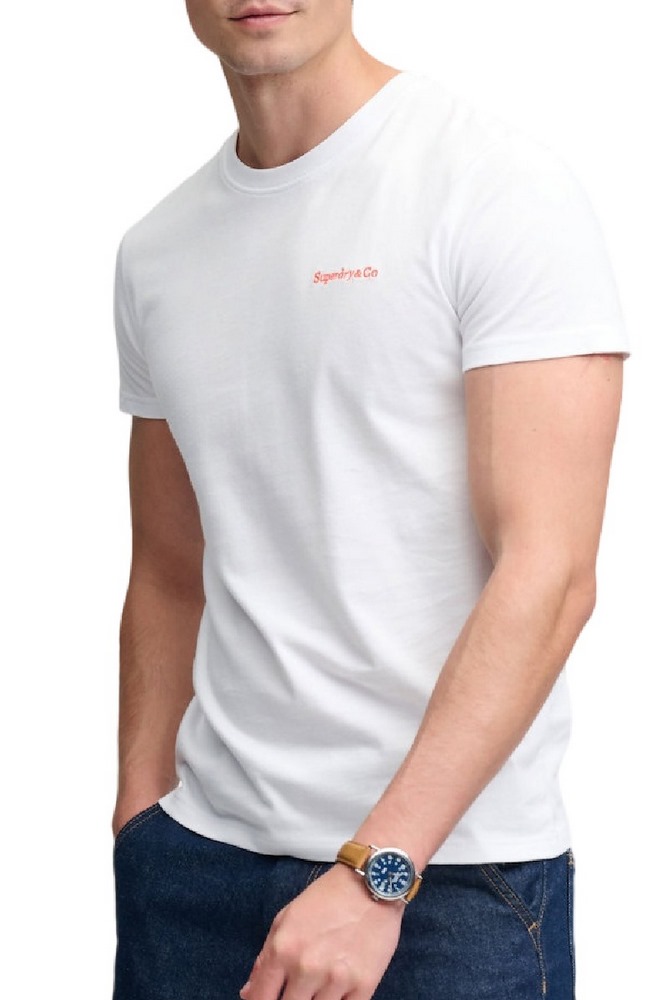 SUPERDRY ESSENTIAL COMPANY LOGO T-SHIRT ΜΠΛΟΥΖΑ ΑΝΔΡΙΚΗ BRIGHT WHITE