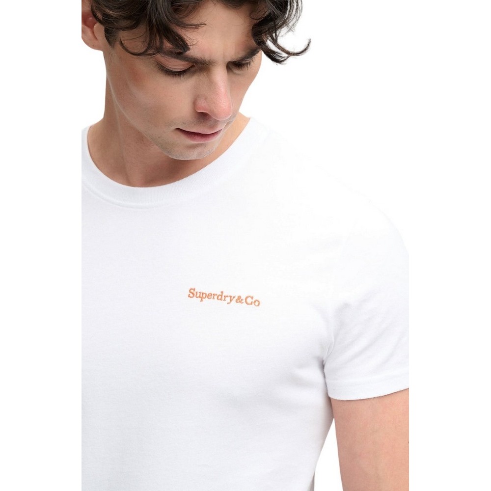 SUPERDRY ESSENTIAL COMPANY LOGO T-SHIRT ΜΠΛΟΥΖΑ ΑΝΔΡΙΚΗ BRIGHT WHITE