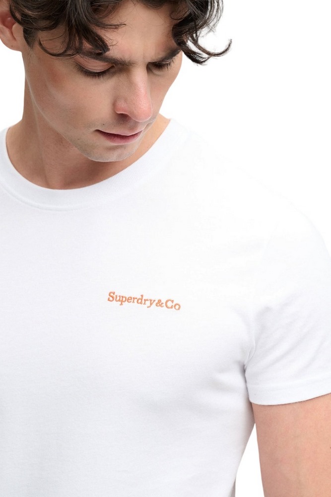 SUPERDRY ESSENTIAL COMPANY LOGO T-SHIRT ΜΠΛΟΥΖΑ ΑΝΔΡΙΚΗ BRIGHT WHITE