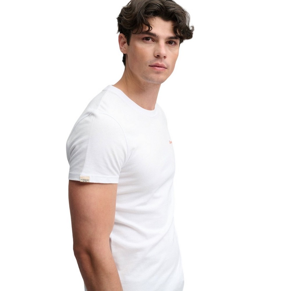 SUPERDRY ESSENTIAL COMPANY LOGO T-SHIRT ΜΠΛΟΥΖΑ ΑΝΔΡΙΚΗ BRIGHT WHITE
