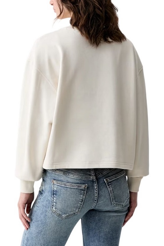 HUGO BOSS DAMASWEE B JERSEY SWEATSHIRT ΜΠΛΟΥΖΑ ΦΟΥΤΕΡ ΓΥΝΑΙΚΕΙΑ OFF WHITE
