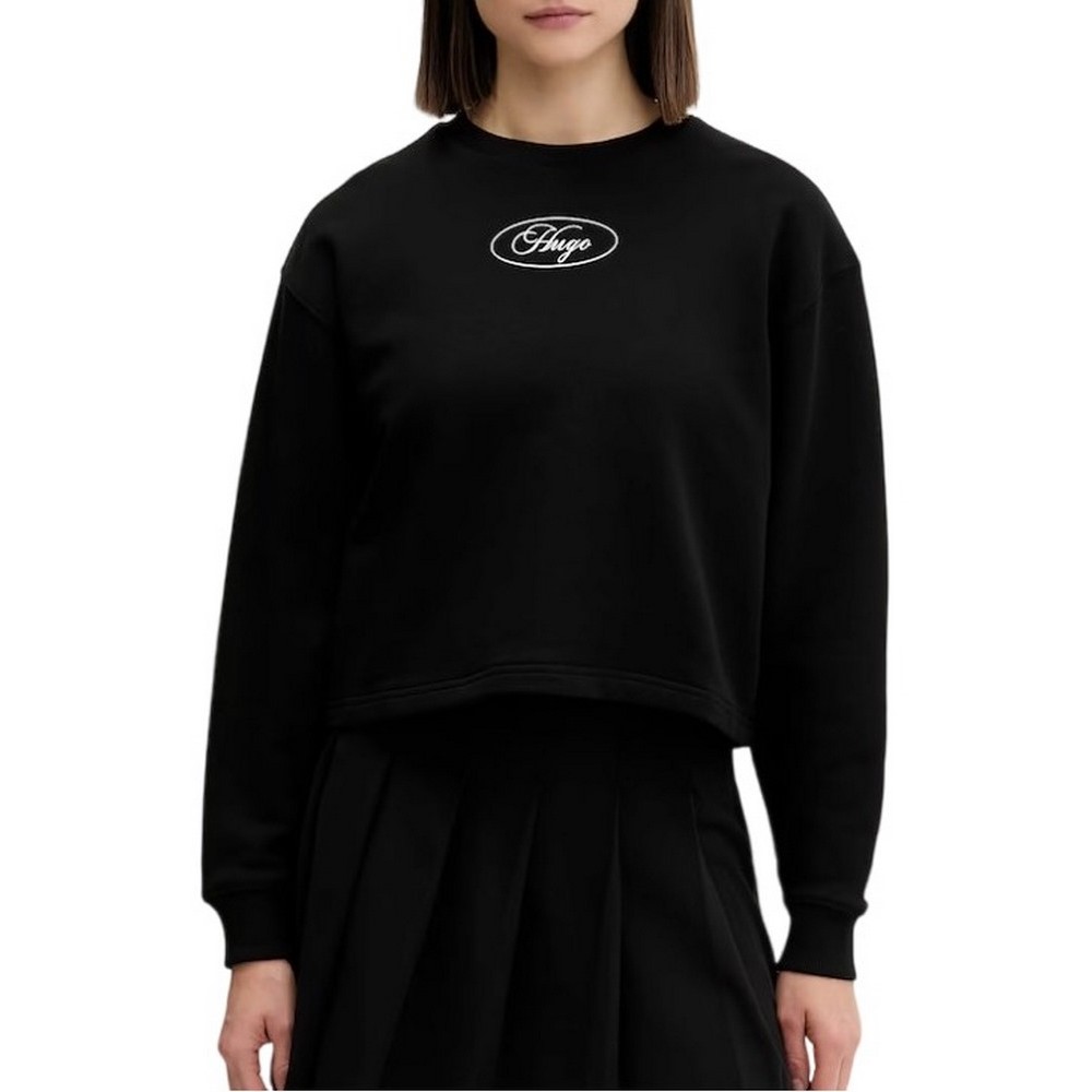 HUGO BOSS DAMASWEE B JERSEY SWEATSHIRT ΜΠΛΟΥΖΑ ΦΟΥΤΕΡ ΓΥΝΑΙΚΕΙΑ BLACK