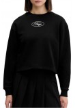 HUGO BOSS DAMASWEE B JERSEY SWEATSHIRT ΜΠΛΟΥΖΑ ΦΟΥΤΕΡ ΓΥΝΑΙΚΕΙΑ BLACK