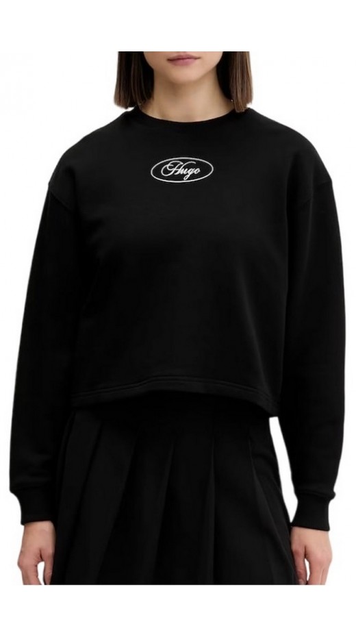 HUGO BOSS DAMASWEE B JERSEY SWEATSHIRT ΜΠΛΟΥΖΑ ΦΟΥΤΕΡ ΓΥΝΑΙΚΕΙΑ BLACK