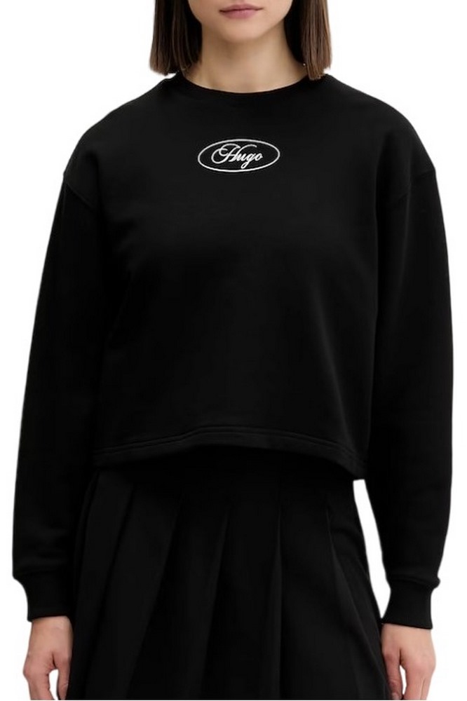 HUGO BOSS DAMASWEE B JERSEY SWEATSHIRT ΜΠΛΟΥΖΑ ΦΟΥΤΕΡ ΓΥΝΑΙΚΕΙΑ BLACK