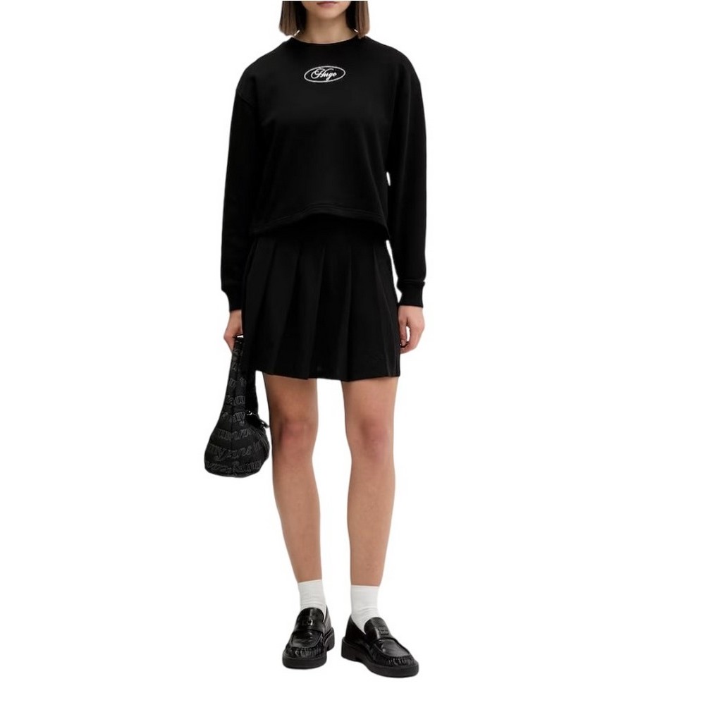 HUGO BOSS DAMASWEE B JERSEY SWEATSHIRT ΜΠΛΟΥΖΑ ΦΟΥΤΕΡ ΓΥΝΑΙΚΕΙΑ BLACK