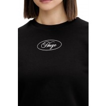 HUGO BOSS DAMASWEE B JERSEY SWEATSHIRT ΜΠΛΟΥΖΑ ΦΟΥΤΕΡ ΓΥΝΑΙΚΕΙΑ BLACK