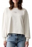 HUGO BOSS DAMASWEE B JERSEY SWEATSHIRT ΜΠΛΟΥΖΑ ΦΟΥΤΕΡ ΓΥΝΑΙΚΕΙΑ OFF WHITE