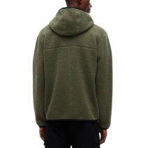 TOMMY JEANS REG BADGE TEDDY ZIP ΜΠΟΥΦΑΝ ΑΝΔΡΙΚΟ OLIVE