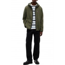 TOMMY JEANS REG BADGE TEDDY ZIP ΜΠΟΥΦΑΝ ΑΝΔΡΙΚΟ OLIVE