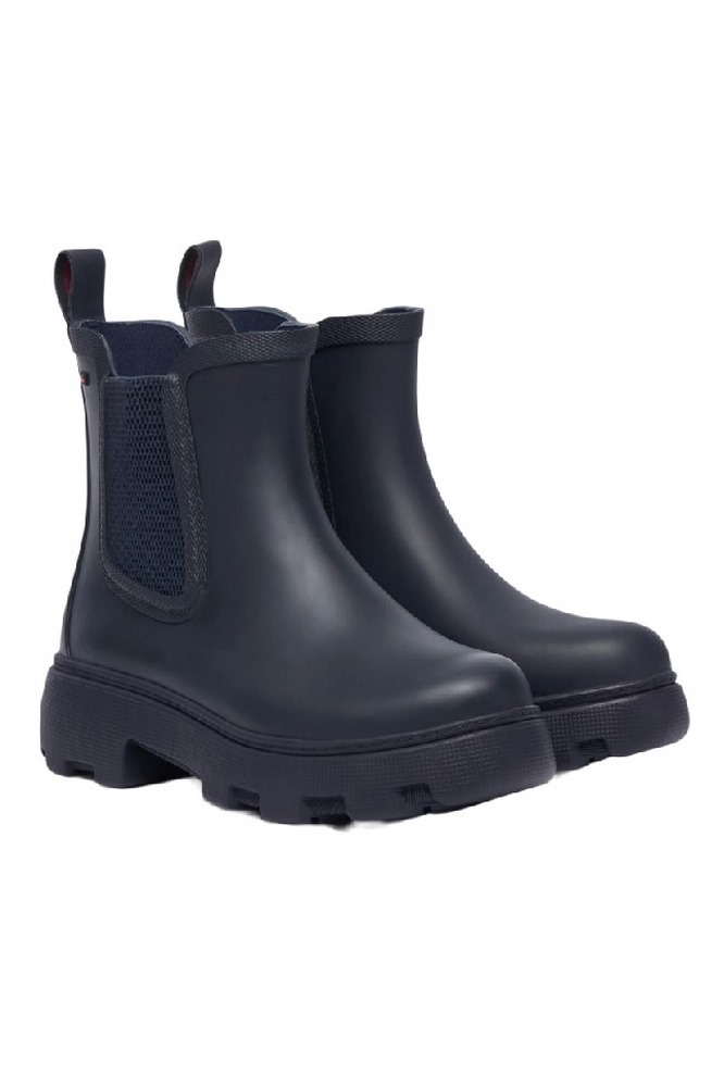 TOMMY HILFIGER RUBBER FLAG CLEATED RAINBOOT ΠΑΠΟΥΤΣΙ ΓΥΝΑΙΚΕΙΟ BLACK