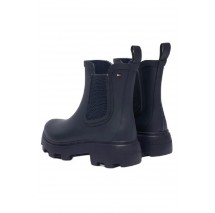 TOMMY HILFIGER RUBBER FLAG CLEATED RAINBOOT ΠΑΠΟΥΤΣΙ ΓΥΝΑΙΚΕΙΟ BLACK