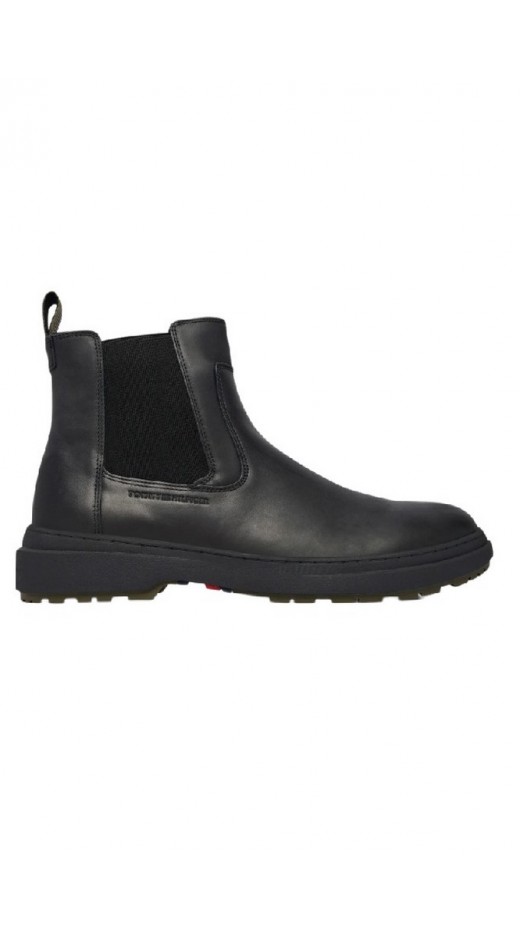 TOMMY HILFIGER OUTDOOR WARM LTH CHEL ΠΑΠΟΥΤΣΙ ΑΝΔΡΙΚΟ BLACK