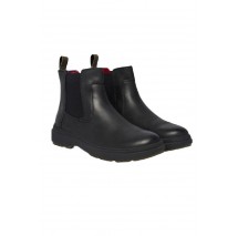 TOMMY HILFIGER OUTDOOR WARM LTH CHEL ΠΑΠΟΥΤΣΙ ΑΝΔΡΙΚΟ BLACK