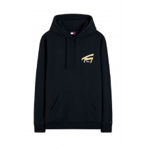 TOMMY JEANS REG NYC SIGNATURE HOODIE EXT ΜΠΛΟΥΖΑ ΦΟΥΤΕΡ ΑΝΔΡΙΚΗ BLACK