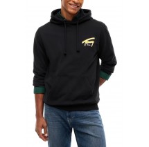 TOMMY JEANS REG NYC SIGNATURE HOODIE EXT ΜΠΛΟΥΖΑ ΦΟΥΤΕΡ ΑΝΔΡΙΚΗ BLACK