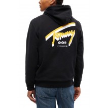TOMMY JEANS REG NYC SIGNATURE HOODIE EXT ΜΠΛΟΥΖΑ ΦΟΥΤΕΡ ΑΝΔΡΙΚΗ BLACK