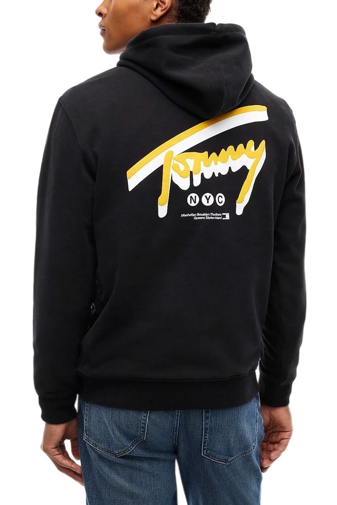 TOMMY JEANS REG NYC SIGNATURE HOODIE EXT ΜΠΛΟΥΖΑ ΦΟΥΤΕΡ ΑΝΔΡΙΚΗ BLACK