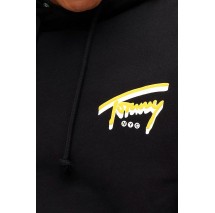 TOMMY JEANS REG NYC SIGNATURE HOODIE EXT ΜΠΛΟΥΖΑ ΦΟΥΤΕΡ ΑΝΔΡΙΚΗ BLACK