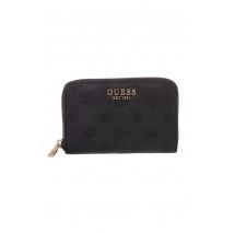 GUESS ELLA LOGO SLG MED ZIP AROUND ΠΟΡΤΟΦΟΛΙ ΓΥΝΑΙΚΕΙΟ BLACK