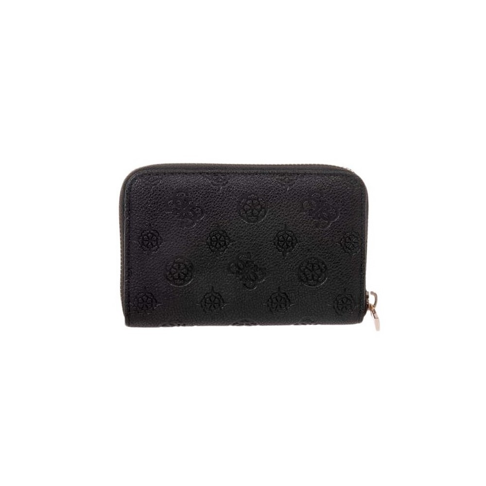 GUESS ELLA LOGO SLG MED ZIP AROUND ΠΟΡΤΟΦΟΛΙ ΓΥΝΑΙΚΕΙΟ BLACK