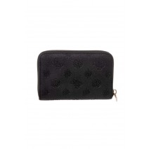 GUESS ELLA LOGO SLG MED ZIP AROUND ΠΟΡΤΟΦΟΛΙ ΓΥΝΑΙΚΕΙΟ BLACK