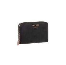 GUESS ELLA LOGO SLG MED ZIP AROUND ΠΟΡΤΟΦΟΛΙ ΓΥΝΑΙΚΕΙΟ BLACK
