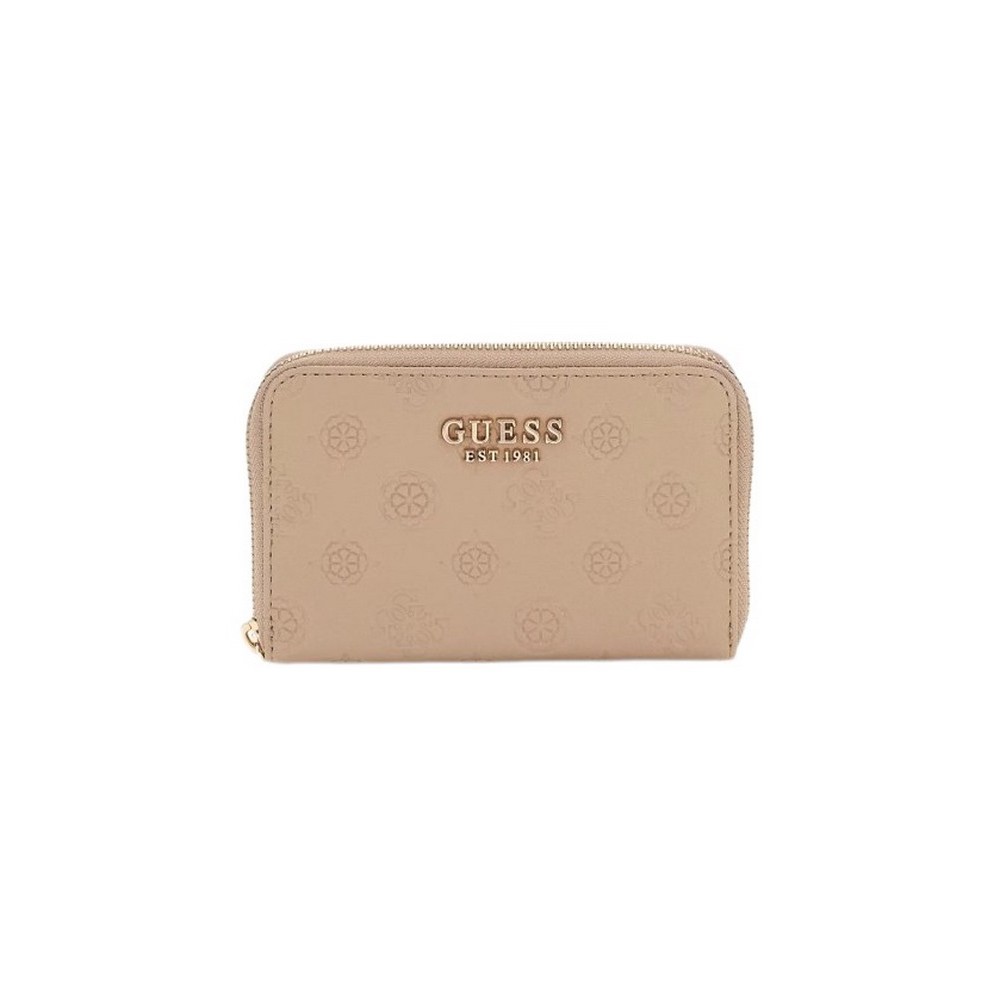 GUESS ELLA LOGO SLG MED ZIP AROUND ΠΟΡΤΟΦΟΛΙ ΓΥΝΑΙΚΕΙΟ BEIGE