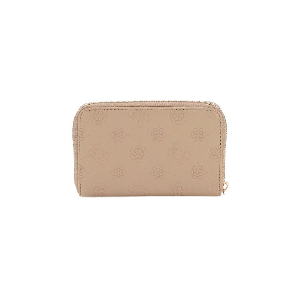GUESS ELLA LOGO SLG MED ZIP AROUND ΠΟΡΤΟΦΟΛΙ ΓΥΝΑΙΚΕΙΟ BEIGE