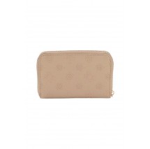 GUESS ELLA LOGO SLG MED ZIP AROUND ΠΟΡΤΟΦΟΛΙ ΓΥΝΑΙΚΕΙΟ BEIGE