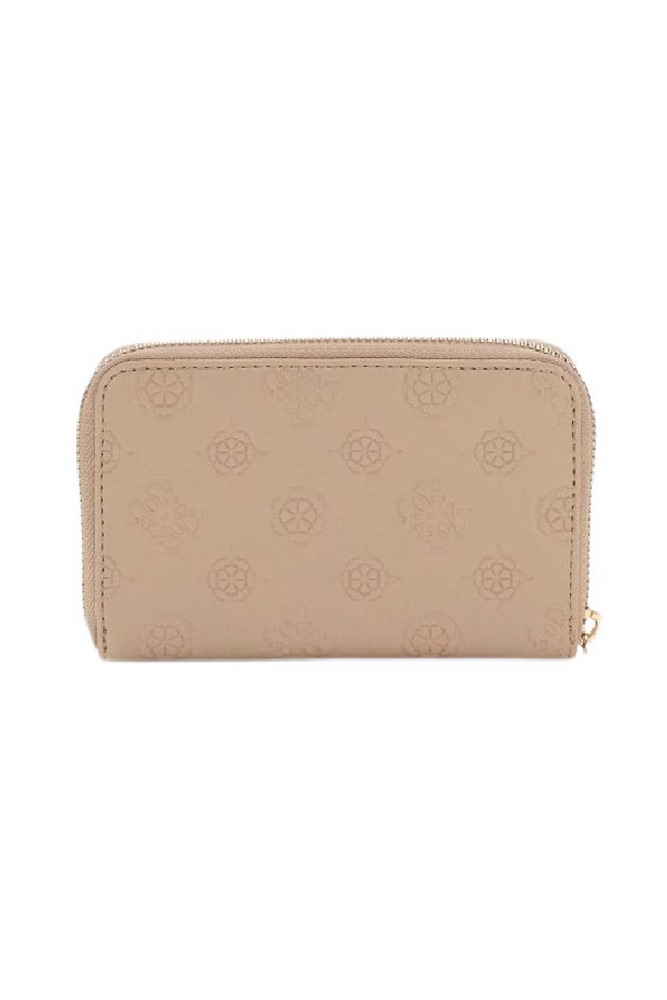 GUESS ELLA LOGO SLG MED ZIP AROUND ΠΟΡΤΟΦΟΛΙ ΓΥΝΑΙΚΕΙΟ BEIGE