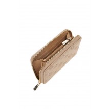 GUESS ELLA LOGO SLG MED ZIP AROUND ΠΟΡΤΟΦΟΛΙ ΓΥΝΑΙΚΕΙΟ BEIGE