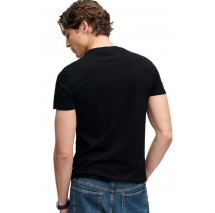 SUPERDRY ESSENTIAL COMPANY LOGO T-SHIRT ΜΠΛΟΥΖΑ ΑΝΔΡΙΚΗ BLACK/ECRU