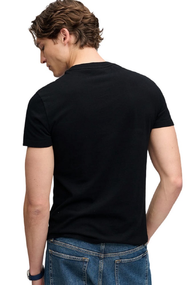 SUPERDRY ESSENTIAL COMPANY LOGO T-SHIRT ΜΠΛΟΥΖΑ ΑΝΔΡΙΚΗ BLACK/ECRU