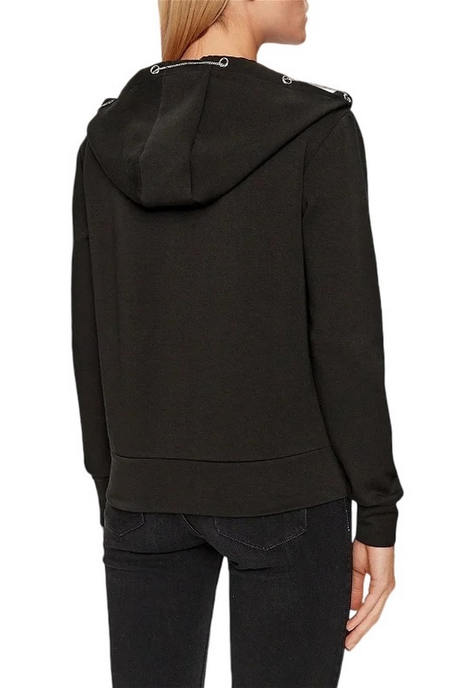 GUESS HOODY ZIPPED SWEATSHIRT ΖΑΚΕΤΑ ΓΥΝΑΙΚΕΙΑ BLACK
