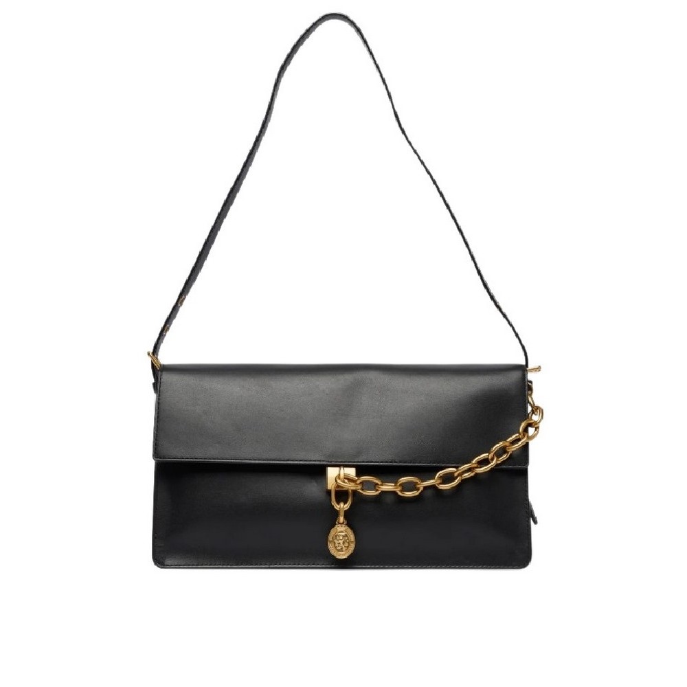 TOMMY HILFIGER CREST LEATHER CONV SHOULDER BAG ΤΣΑΝΤΑ ΓΥΝΑΙΚΕΙΑ BLACK