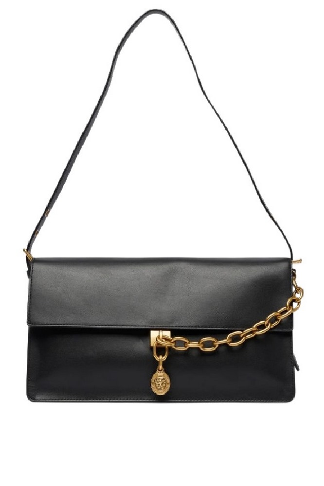 TOMMY HILFIGER CREST LEATHER CONV SHOULDER BAG ΤΣΑΝΤΑ ΓΥΝΑΙΚΕΙΑ BLACK