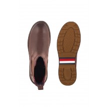 TOMMY HILFIGER OUTDOOR WARM LTH CHEL ΠΑΠΟΥΤΣΙ ΑΝΔΡΙΚΟ DARK BROWN
