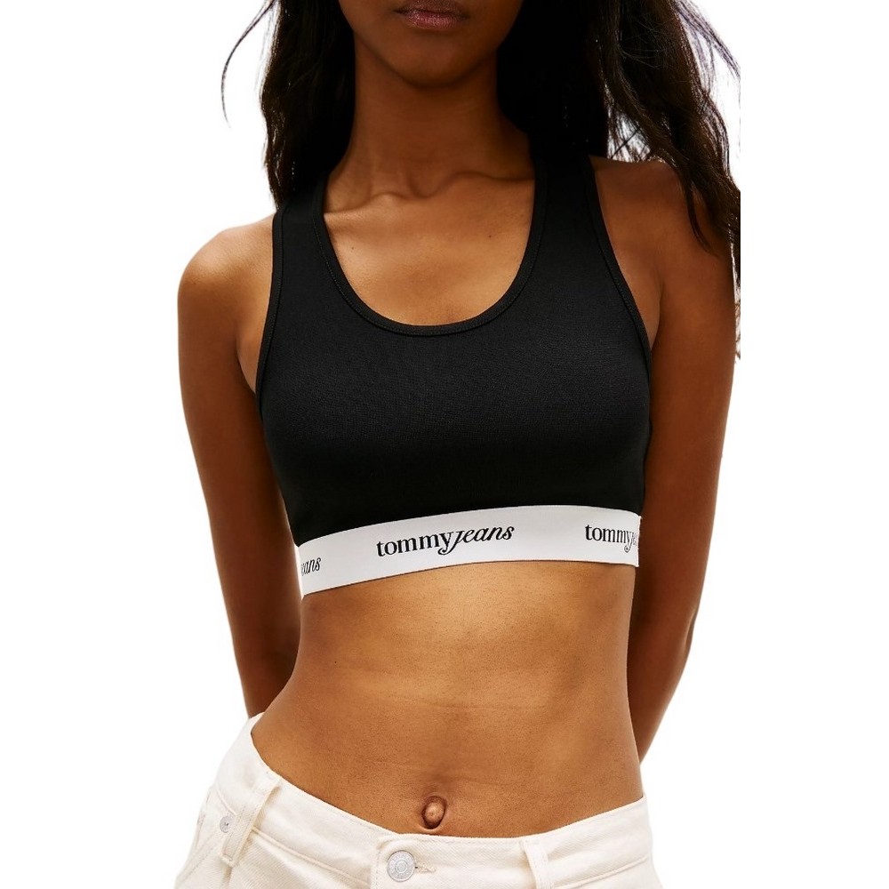 TOMMY JEANS CRP TAPE BRA TOP ΤΟΠ ΓΥΝΑΙΚΕΙΟ BLACK