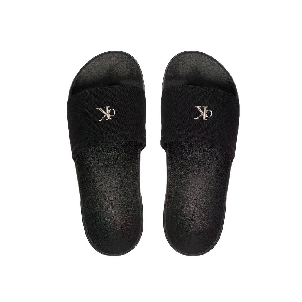 CALVIN KLEIN POOL SLIDE CANVAS HDW ΠΑΝΤΟΦΛΑ ΓΥΝΑΙΚΕΙΑ BLACK/BLACK
