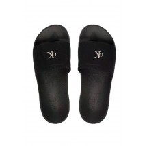 CALVIN KLEIN POOL SLIDE CANVAS HDW ΠΑΝΤΟΦΛΑ ΓΥΝΑΙΚΕΙΑ BLACK/BLACK