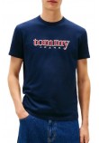TOMMY JEANS REG APPLIQ GRAPHIC T EXT T-SHIRT ΜΠΛΟΥΖΑ ΑΝΔΡΙΚΗ DARK NAVY