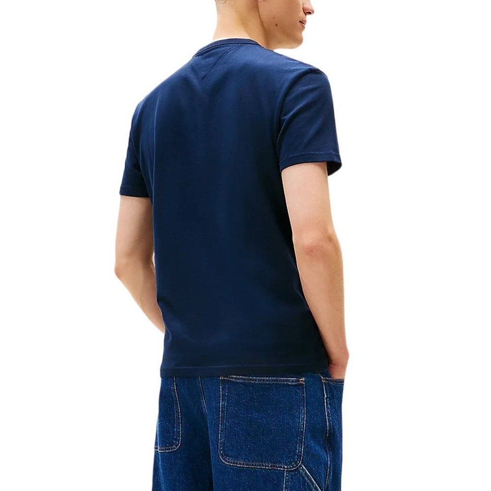 TOMMY JEANS REG APPLIQ GRAPHIC T EXT T-SHIRT ΜΠΛΟΥΖΑ ΑΝΔΡΙΚΗ DARK NAVY