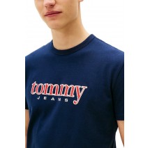 TOMMY JEANS REG APPLIQ GRAPHIC T EXT T-SHIRT ΜΠΛΟΥΖΑ ΑΝΔΡΙΚΗ DARK NAVY